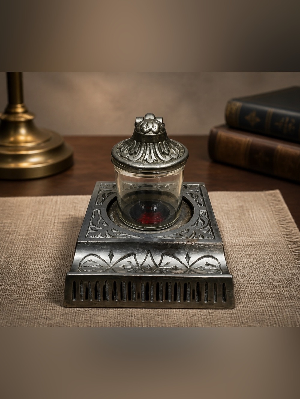 Antique Inkwell Made In England